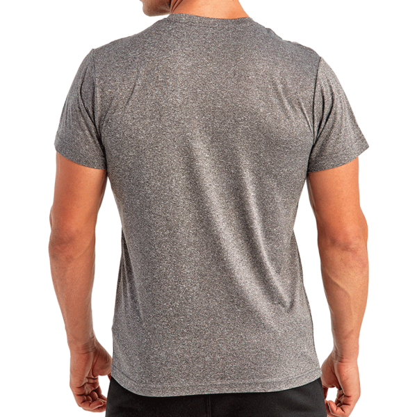 TriDri Unisex Recycled Performance T-Shirt, Black Melange, Back view