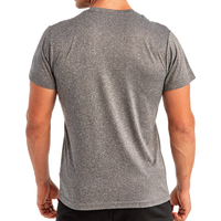 TriDri Unisex Recycled Performance T-Shirt, Black Melange, Back view