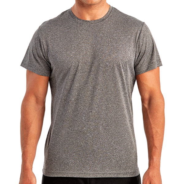 TriDri Unisex Recycled Performance T-Shirt, Black Melange, Front view