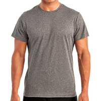 TriDri Unisex Recycled Performance T-Shirt, Black Melange, Front view