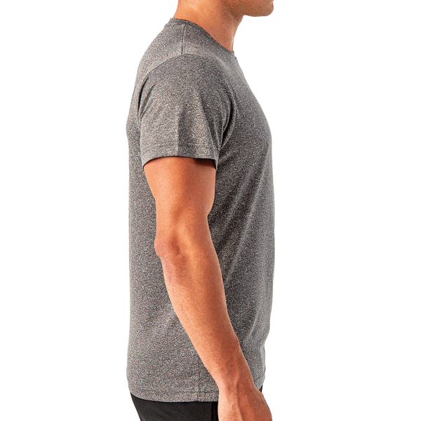 TriDri Unisex Recycled Performance T-Shirt, Black Melange, Right Sleeve view