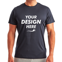 TriDri Unisex Recycled Performance T-Shirt, French Navy, Front view, Mockup