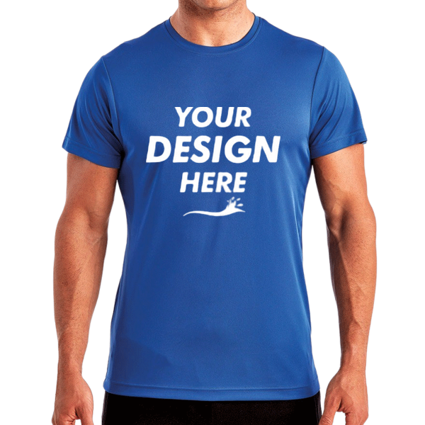 TriDri Unisex Recycled Performance T-Shirt, Royal, Front view, Mockup