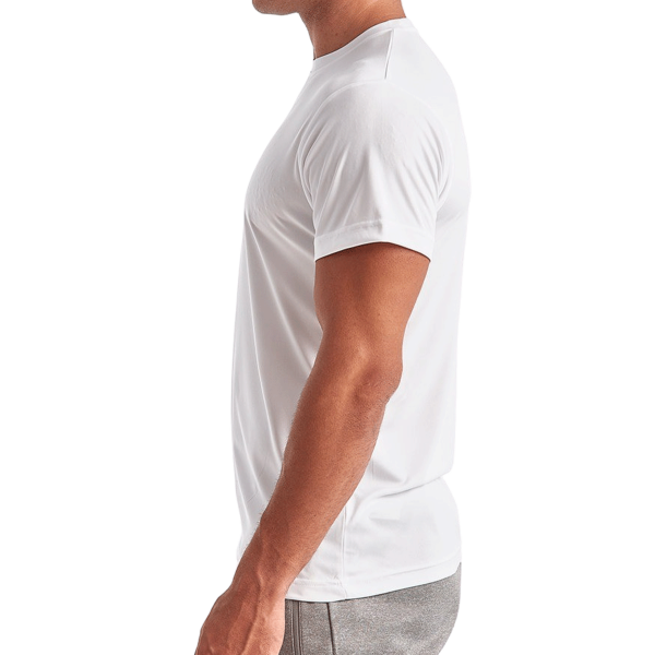 TriDri Unisex Recycled Performance T-Shirt, White, Left Sleeve view