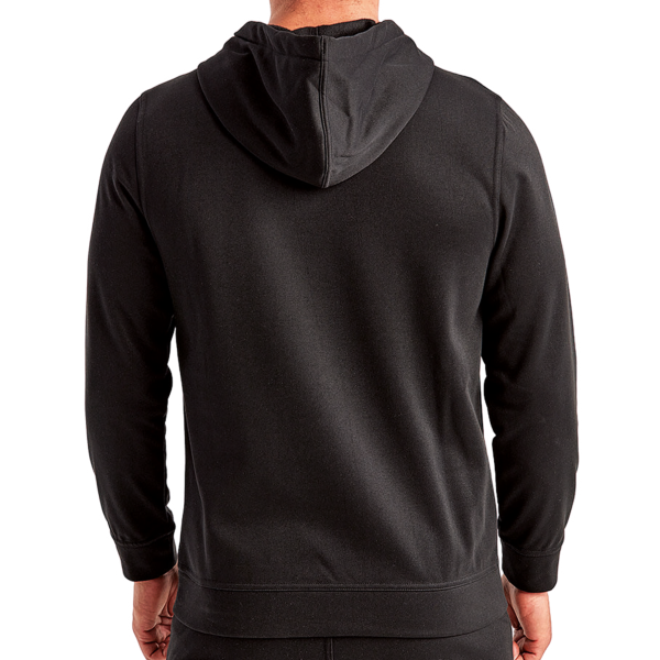 TriDri Unisex Spun Dyed Hooded Sweatshirt, Black, Back view
