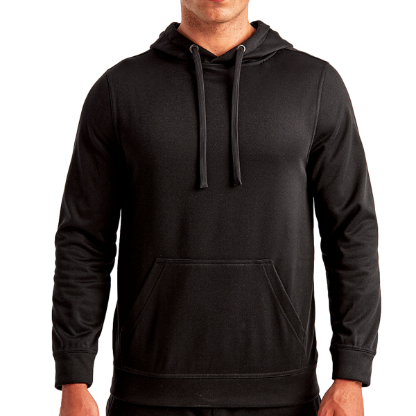 TriDri Unisex Spun Dyed Hooded Sweatshirt, Black, Front view