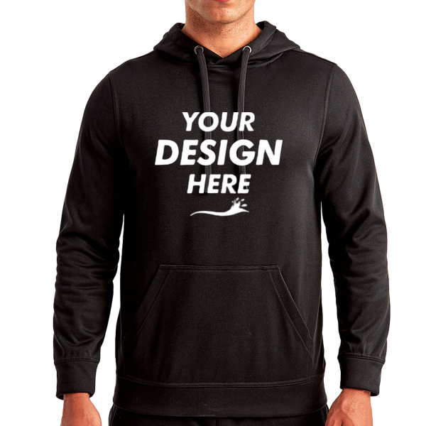 TriDri Unisex Spun Dyed Hooded Sweatshirt, Black, Front view, Mockup