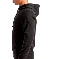 TriDri Unisex Spun Dyed Hooded Sweatshirt, Black, Left Sleeve view