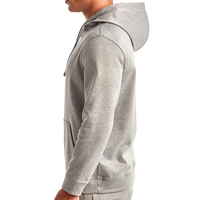 TriDri Unisex Spun Dyed Hooded Sweatshirt, Grey Melange, Left Sleeve view