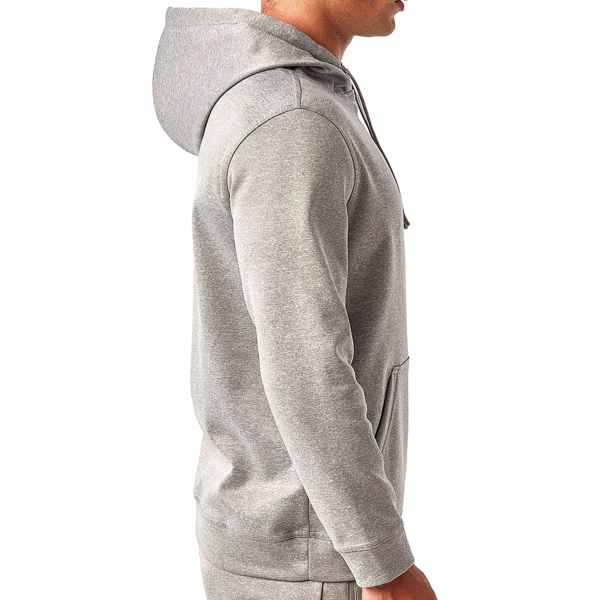 TriDri Unisex Spun Dyed Hooded Sweatshirt, Grey Melange, Right Sleeve view