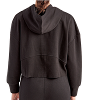 TriDri Women's Alice Half-Zip Hooded Sweatshirt, Black, Back view