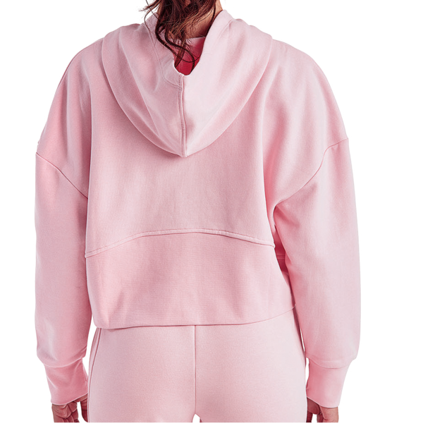 TriDri Women's Alice Half-Zip Hooded Sweatshirt, Light Pink, Back view
