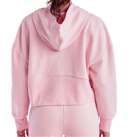 TriDri Women's Alice Half-Zip Hooded Sweatshirt, Light Pink, Back view