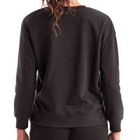 TriDri Women's Billie Side-Zip Crewneck Sweatshirt, Black, Back view