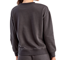 TriDri Women's Billie Side-Zip Crewneck Sweatshirt, Charcoal, Back view