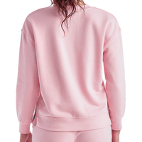 TriDri Women's Billie Side-Zip Crewneck Sweatshirt, Light Pink, Back view