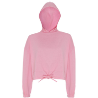 TriDri Women's Cropped Maria Hooded Sweatshirt, Light Pink, Front view