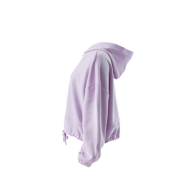 TriDri Women's Cropped Maria Hooded Sweatshirt, Lilac, Left Sleeve view