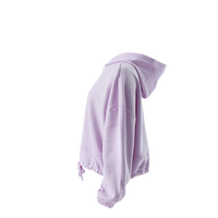 TriDri Women's Cropped Maria Hooded Sweatshirt, Lilac, Left Sleeve view