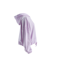 TriDri Women's Cropped Maria Hooded Sweatshirt, Lilac, Right Sleeve view