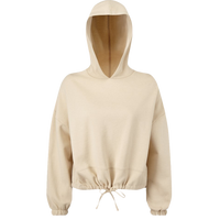 TriDri Women's Cropped Maria Hooded Sweatshirt, Nude, Front view