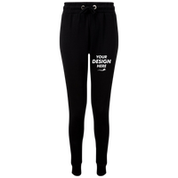 TriDri Women's Fitted Maria Joggers, Black, Front view, Mockup