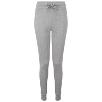 TriDri Women's Fitted Maria Joggers, Heather Grey, Front view
