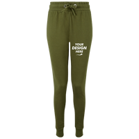 TriDri Women's Fitted Maria Joggers, Olive, Front view, Mockup