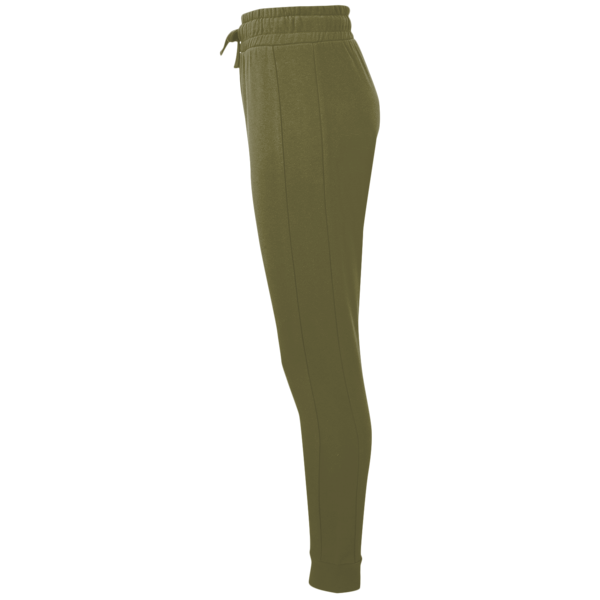 TriDri Women's Fitted Maria Joggers, Olive, Left Side view
