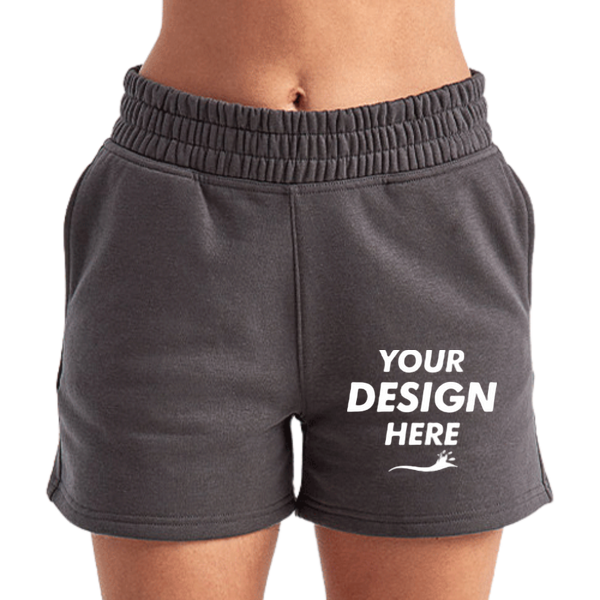 TriDri Women's Maria Jogger Shorts, Charcoal, Front view, Mockup