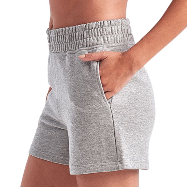 TriDri Women's Maria Jogger Shorts, Heather Grey, Left Side view