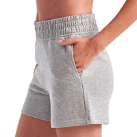 TriDri Women's Maria Jogger Shorts, Heather Grey, Left Side view