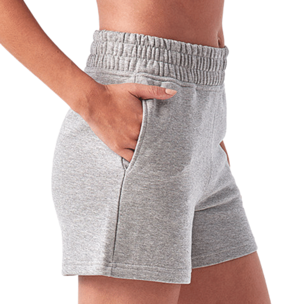 TriDri Women's Maria Jogger Shorts, Heather Grey, Right Side view