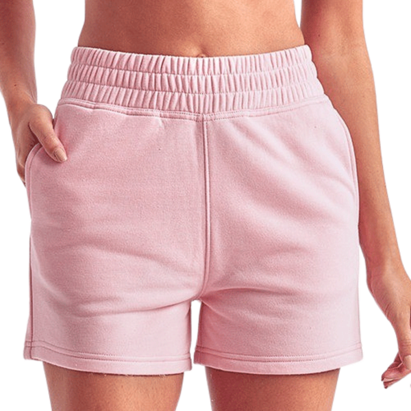 TriDri Women's Maria Jogger Shorts, Light Pink, Front view