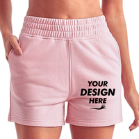 TriDri Women's Maria Jogger Shorts, Light Pink, Front view, Mockup