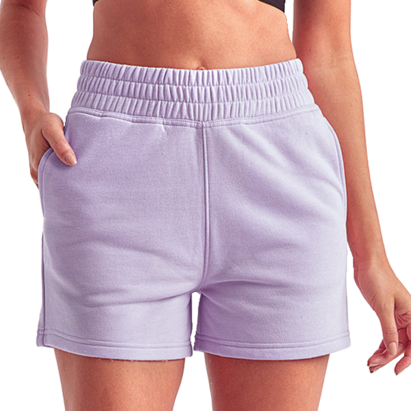 TriDri Women's Maria Jogger Shorts, Lilac, Front view