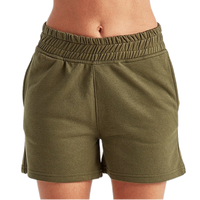 TriDri Women's Maria Jogger Shorts, Olive, Front view