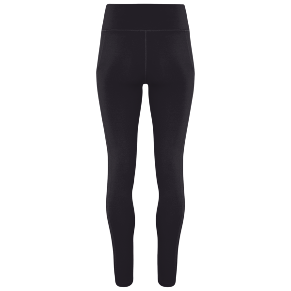 TriDri Women's Mesh Pocket Danica Leggings, Black, Back view