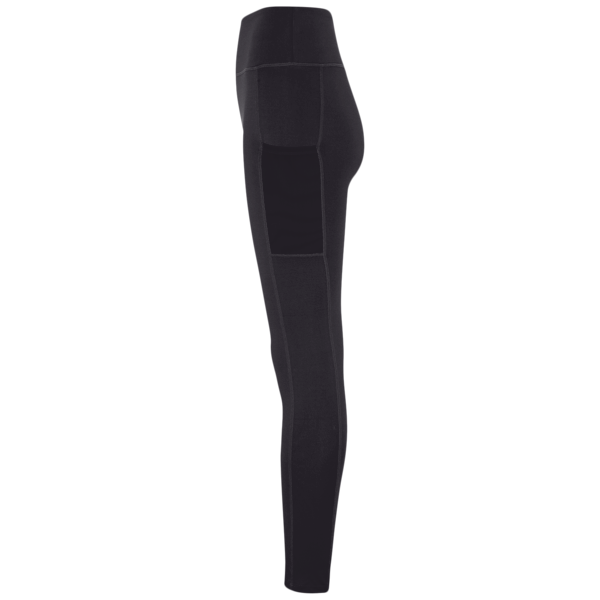 TriDri Women's Mesh Pocket Danica Leggings, Black, Left Side view