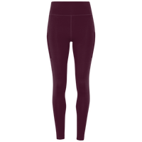 TriDri Women's Mesh Pocket Danica Leggings, Mulberry, Front view
