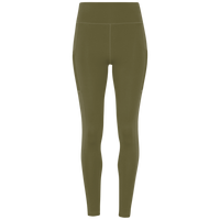 TriDri Women's Mesh Pocket Danica Leggings, Olive, Front view