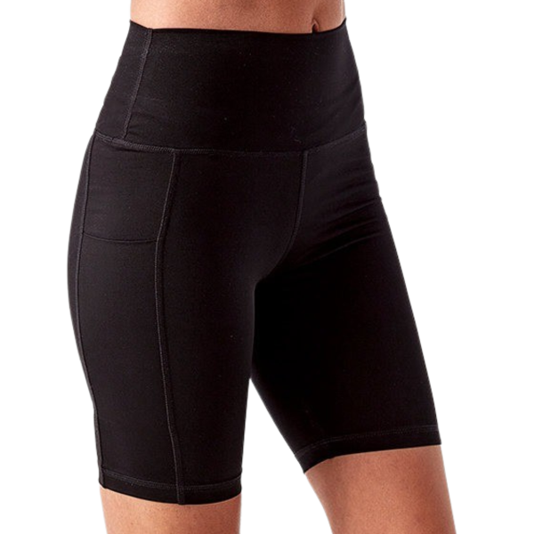 TriDri Women's Performance Compression Shorts, Black, Right Side view
