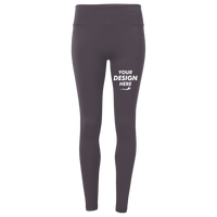 TriDri Women's Performance Leggings, Charcoal, Front view, Mockup