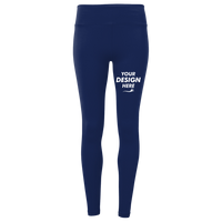 TriDri Women's Performance Leggings, Navy, Front view, Mockup