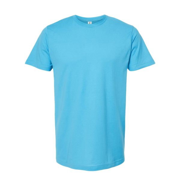 Tultex Fine Jersey T-Shirt, Aqua, Front view