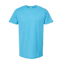 Tultex Fine Jersey T-Shirt, Aqua, Front view