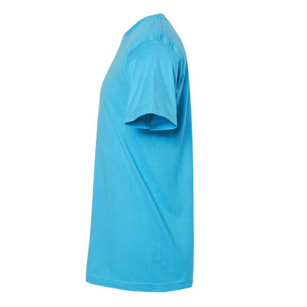 Tultex Fine Jersey T-Shirt, Aqua, Left Sleeve view