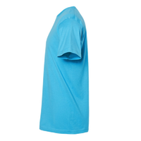 Tultex Fine Jersey T-Shirt, Aqua, Left Sleeve view