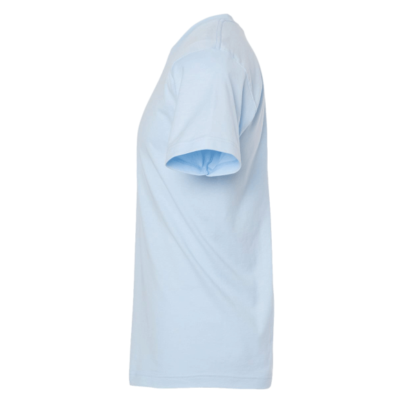 Tultex Fine Jersey T-Shirt, Baby Blue, Left Sleeve view