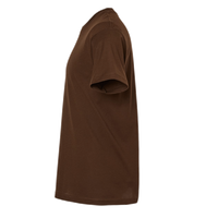 Tultex Fine Jersey T-Shirt, Brown, Left Sleeve view